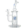 (WATER PIPE) 9" KRAVE WATER FALL - CLEAR BLUE