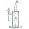 (WATER PIPE) 10" KRAVE INCYCLER - CLEAR GREEN